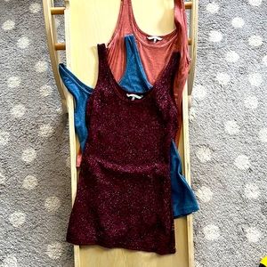 THREE BKE Tank Tops - glitter and sparkle